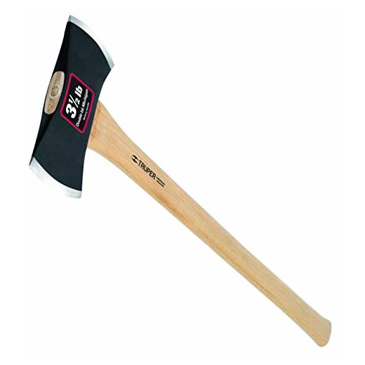 Truper 30524 3-1/2-Pound Double Bit Michigan Axe, Hickory Handle, 35-Inch