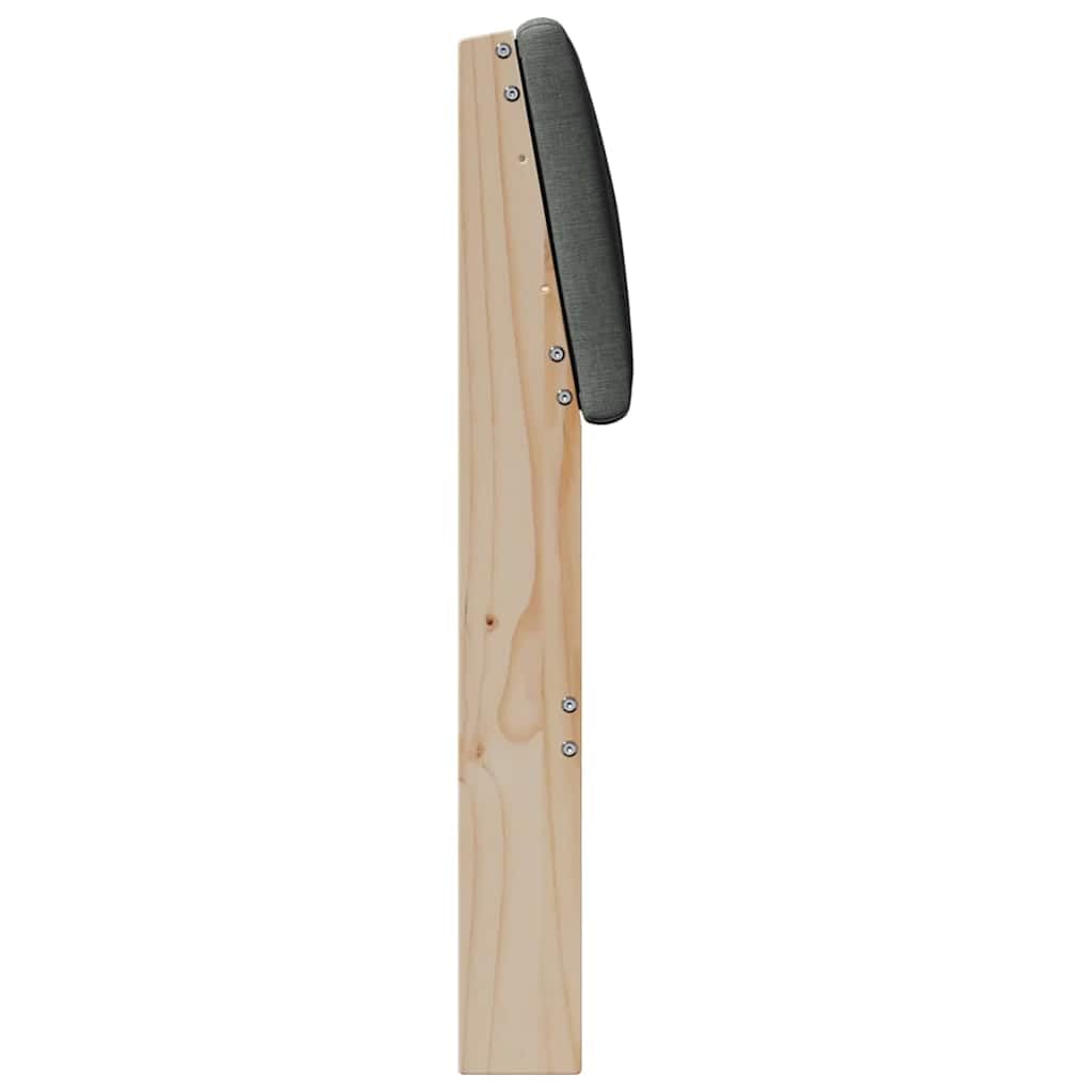Cabecero de cama tapizado 160 x 14 x 78,5 cm madera maciza de pino gris oscuro moderno cojín de pared diseño duradero para dormitorios y habitaciones de invitados