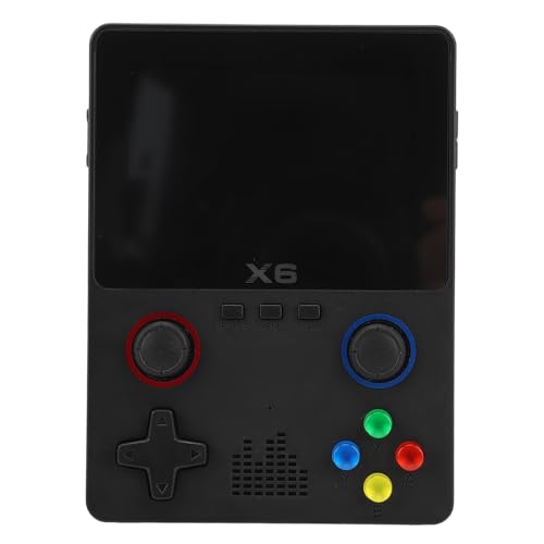 Generic Consola de Juegos Retro Portátil HD con Chip Potente y Balancines Duales para Adultos Pantalla IPS de 3,5 Pulgadas Tarjeta de Memoria 32G (Black)