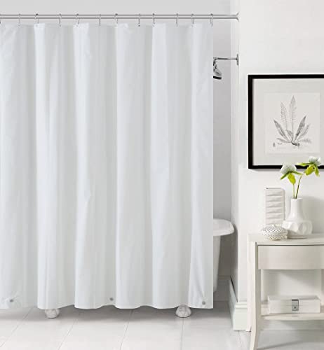 Zenna Home 72 in. H x 70 in. W White Solid Shower Curtain Liner PEVA - Total Qty