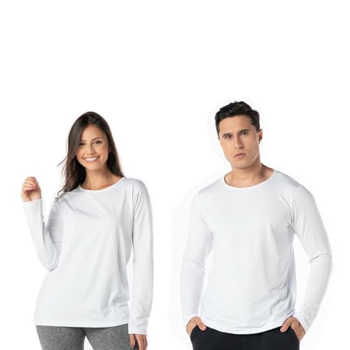 Blusa Adulto Térmica Segunda Pele Unissex Para O Frio Branca (Branco, P)