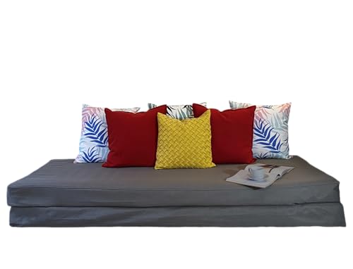 Cosy Burrows Funda para colchón Fyresdal para sofá cama para conversión de sofá a cama, se adapta a dos colchones de 80 x 200 cm (no incluidos), Hemnes Brimnes Flekke (gris grafito)