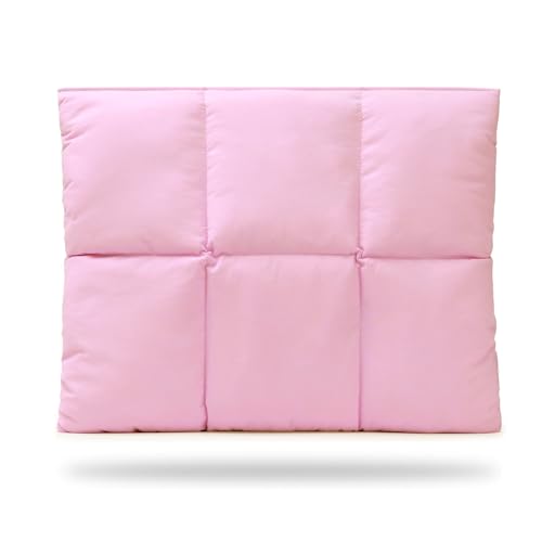 Image of ProElite Puffy Tablet Sleeve Case Upto 11.5 inch for idea tab 11 /M11 /Galaxy Tab A11+ /A9+ /S11 /S9 /S8 Oppo Pad SE 11 inch / OnePlus Pad Lite 11 inch / iPad 10.2 /Air 10.9 /Pro 11 /Mi Pad 7, Pink