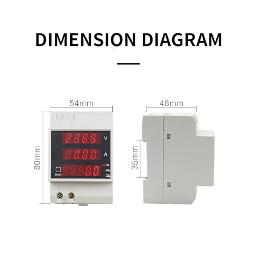 Voltmètre AC80-300V 200-450V numérique rail Din pour mesure de puissance stable - 4