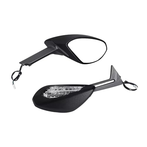 Espejos retrovisores de motocicleta con intermitentes LED integrados y cristal ahumado para Ducati