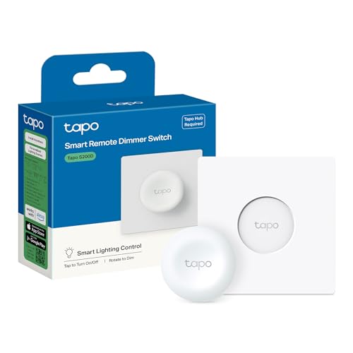 Tapo S200D Smart Wireless Remote Dimmer Switch, Multiple Locations Control, Customized Actions, Battery Included, Flexible Mounting, Easy Setup, For Indoor Home Lighting, Livingroom, Bedroom