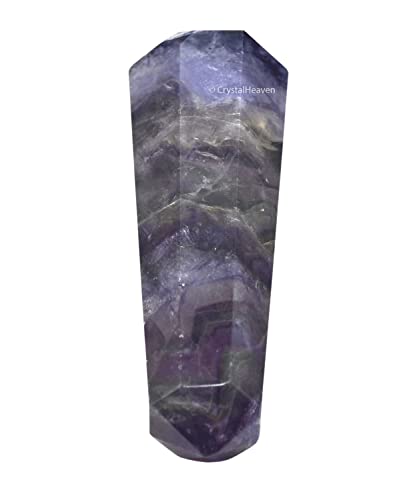 Image of Crystal Heaven Purple Fluorite Crystal Tower Obelisk Point For Chakra, Healing And Balancing - Aaa Grade Original Certified Gemstone Agate For Reiki Meditation Yoga Spiritual (2-3 Inches)
