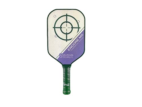 Engage Pickleball Encore MX Pickleball Paddle - USAPA Approved, Carbon Fiber, Polypropylene, 16.5' x 7.5', 5.75' Grip, 8.3 oz, Adult, Intermediate