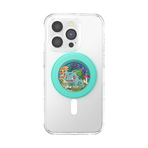 Image of PopSockets Phone Grip for MagSafe, Magnetic Holder, Phone Stand, Pokemon - Bulbasaur Mint