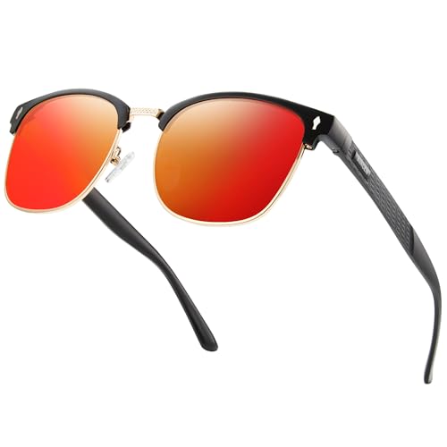 Image of BIRCEN Mens Polarized Sunglasses for Driving: Al-Mg Metal UV Protection Sun Glasses Square Shades for Fishing Travel 2026