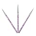 3 Pcs Nail Art Liner Brushes Pen, Peinture à l'Superfine Nail Art Pinceau, Ongles Peinture Dessin Ligne Brosse Outil, pour DIY Nail Art Designs, Décoration et Dessin, Outils de Manucure