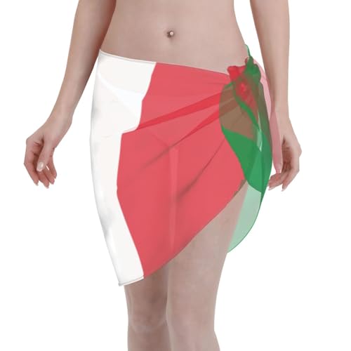 Pareos Cortos de Playa para Mujer, Estilo Italiano, para bañador, Falda Corta, Bufanda de Gasa Negra