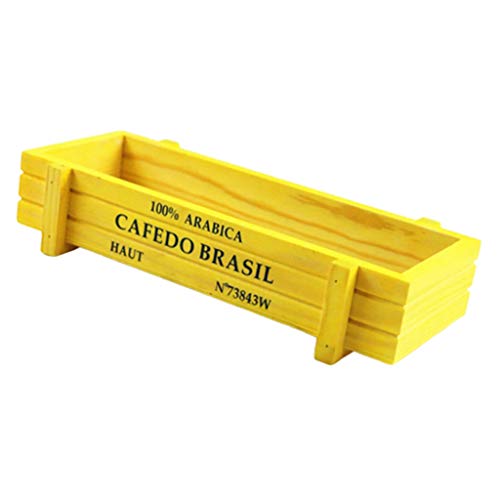 F Fityle Caixa De Madeira Rústica Vintage Suculenta Planta Vaso De Flores Quintal Suporte De Flor DI