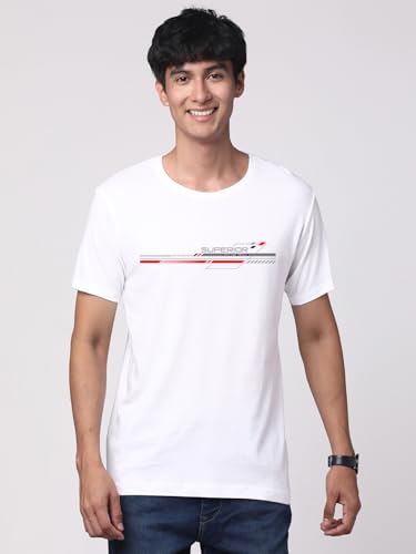 Image of ADRO 100% Cotton Lycra Tshirts for Men Combo Pack of 3 | Regular Fit | Printed T Shirt | Round Neck Half Sleeve| Mens Tshirts