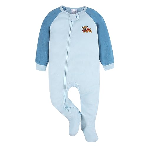 Image of Gerber Baby Boys 2-Pack Flame Resistant Fleece Footed Pajamas
