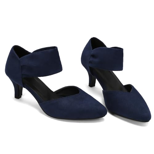 UFEDO Elegant Women Kitten Heels for Women Pointed Toe Office Pumps2