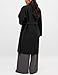 Majdan Women's Classic Notch Lapel Coat Winter Overcoat Mid Long Peacoat with Belt Long Jacket Outerwear (Black-S)