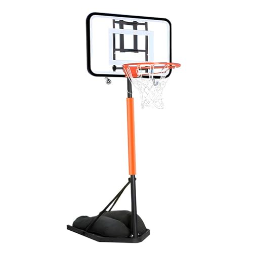 predolo Foldable Basketball Hoop Basketball Goal Equipment Portable for Driveway, Clear