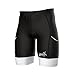 Sparx Men's Active Triathlon Short Tri Cycling Short Swim Bike Run (Black/White, XL)