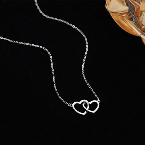 Argent sterling pour ce collier pendentif cœur entrelacé délicat et durable - 6