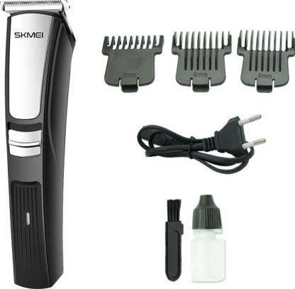 SKMEI Sk-1016 modern classy slim rechargeable beard trimmer for men Runtime: 45 min Trimmer for Men (Black)