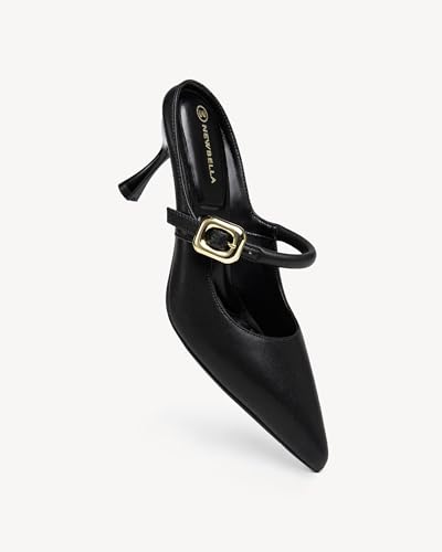 Image of NEWBELLA Women's Pointed Toe Heeled Mules