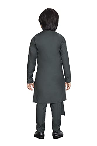 Image of Kids Cotton Blend Kurta With Pant Set For Boy's