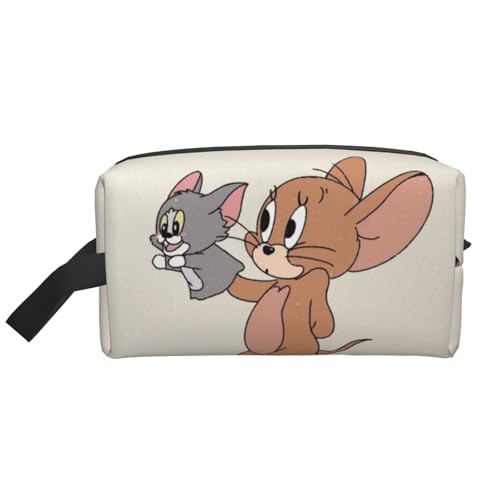 トムとジェリー 化粧ポーチ トイレタリーバッグ トラベルバッグ 軽量 ミニポーチ おしゃれで かわいい 化粧品収納袋 人気 アニメ ユニセックス 男女兼用