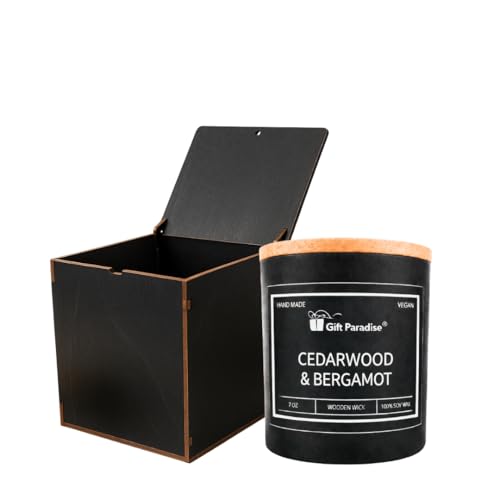 Gift Paradise® Cedarwood & Bergamot Scented Candle – 7 oz
