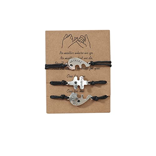 2-3Pcs Pinky Promise Love Heart Best Friend Bracelet Set Handmade Adjustable Couple Matching Braide Cord String Bracelet for Women Men Relationship Jewelry Christmas Gift2