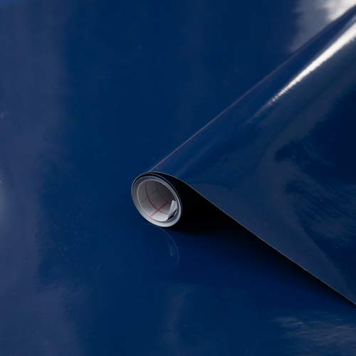 Image of CREON Wrap for Car & Bike Self Adhesive Polyvinyl Chloride Wrap Sheet Sticker & Decal Roll Film Auto Car Vehical Air Release (1 feet x 5 feet, Navy Blue Glossy Wrap)