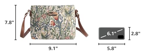 Image of Signare Tapestry Crossbody Bag Sling Shoulder Purse for Women