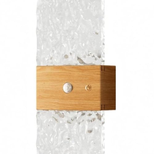 Aplique de pared LED regulable de madera con sensor para interior 3