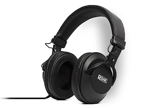 Rane RH-50-40mm Full Response, High-Fidelity Over-Ear Headphones with, 2 Detachable Cables (Straight & Coiled), 1/8” Connector and 1/4” Adapter Included