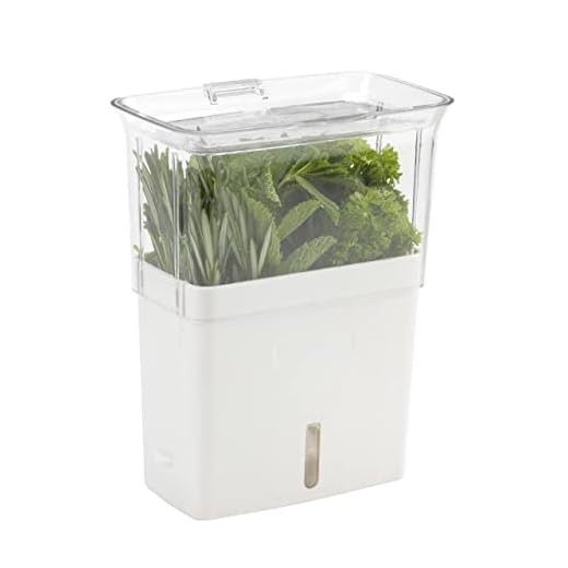 Cole & Mason Fresh Herb Keeper - Acrylic Storage Container for Refrigerator - Storage for Herbs & Vegetables for Fridge - Fresh Herb Keeper