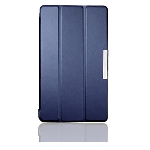 Compatible with Google Nexus 7 2nd 2013 PU Leather Case Folding Folio Tablet Protective Auto Sleep Wake Smart Cover(Navy)