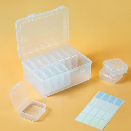 Image of 15-Piece Bead Organizer Box Set, Mini Clear Plastic Storage Containers with Lids, Ideal for Beads, Jewelry Making, Nail Art, Craft Supplies and Small Items, Durable and Portable