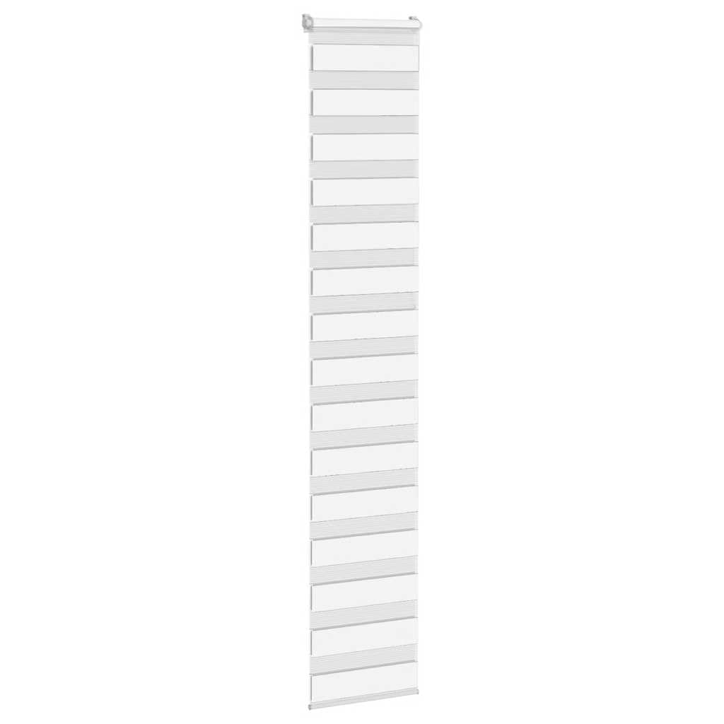 Store enrouleur double blanc 40 x 230 cm en polyester - Largeur du tissu 35,9 cm - Avec brise-vue - Store occultant pour fenêtre intérieure - Store à fixation sans perçage - Alternative - Store plissé