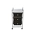 Mind Reader Rolling Cart, 12.6 x 14.37 x 24.41, Black 3 Drawer