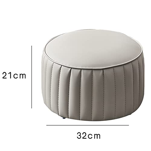 Pouf moderne rond compact en cuir pour optimiser les petits espaces - 4