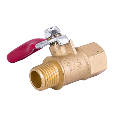 Mini vanne laiton 1/4 NPT robinet interception eau gaz air maison 1pc - 2