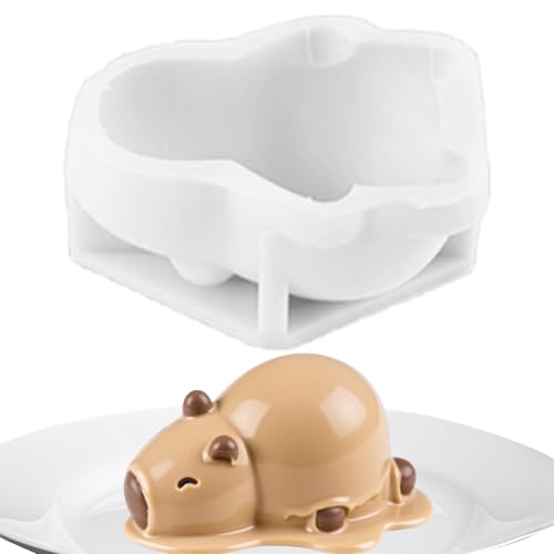 Moldes de silicona Capybara para alimentos, antiadherentes de fácil liberación, suministros de fiesta para pudín, postre, magdalenas, pasteles, magdalenas, magdalenas, arcilla