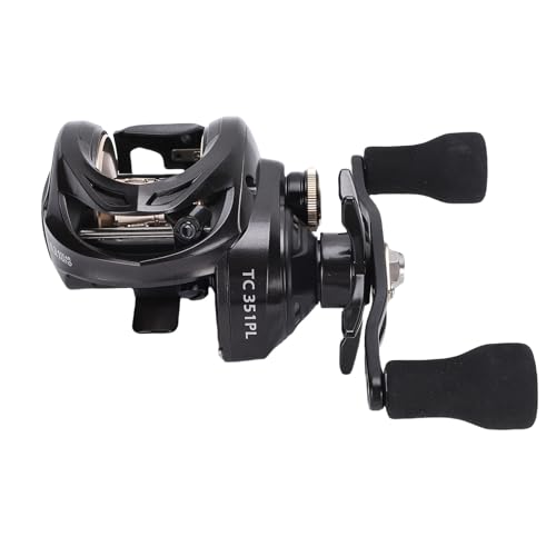 Moulinet baitcast en carbone gauche avec alarme de touche pour carpe et carnassier