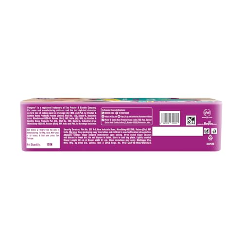 Image of Pampers Active baby Tape Style Baby Diapers, Large (L), 100 Count, 9-14 kg, Adjustable Fit with 5 Star Skin Protection