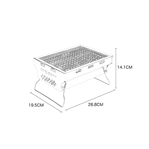 LCRACK BBQ Grill,Humanize Compact Foldable Portable Multifunction Barbecue Grill Outdoor Durable Strong Charcoal bbq Fire (Size : #1) - Image 2