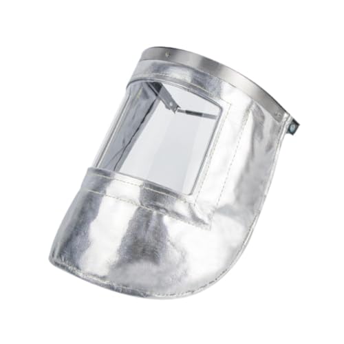 oshhni Capa protetora de folha de alumínio resistente a altas temperaturas capa protetora de soldagem profissional multiuso para siderúrgicas, Sem Capacete