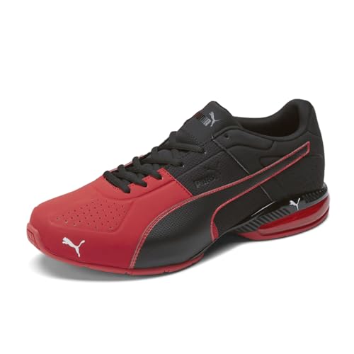 PUMA PUMA Mens Cell Surin 2 Cross Trainer, SPORT PUMA Mens Black-High Risk Red, 9.5