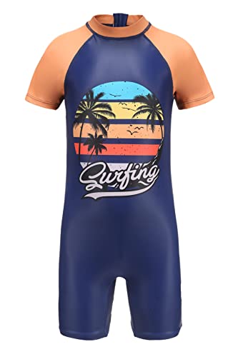 Big Boys Rash Guard Swimsuits One Piece Short Sleeve Swim Shirt For Kids Upf 50+ Sun Protection Bathing Suits Surfing Size 14/12-14 Years #TOP15