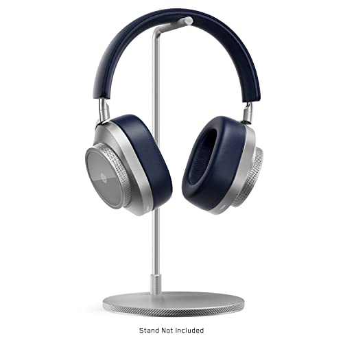Master & Dynamic Mw75 Active Noise-Cancelling (Anc) Wireless Headphones, Bluetooth Over-Ear Headphones With Mic, Silver Metal/Navy Leather #TOP4