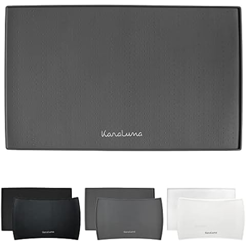 KaraLuna Premium Silikon Napfunterlage 60 x 40 cm Futtermatte Katze Futterunterlage Hund Futternapf Fressnapf Hundenapf Unterlage Kaffeevollautomat Napf Matte Mat Silikonmatte Cover